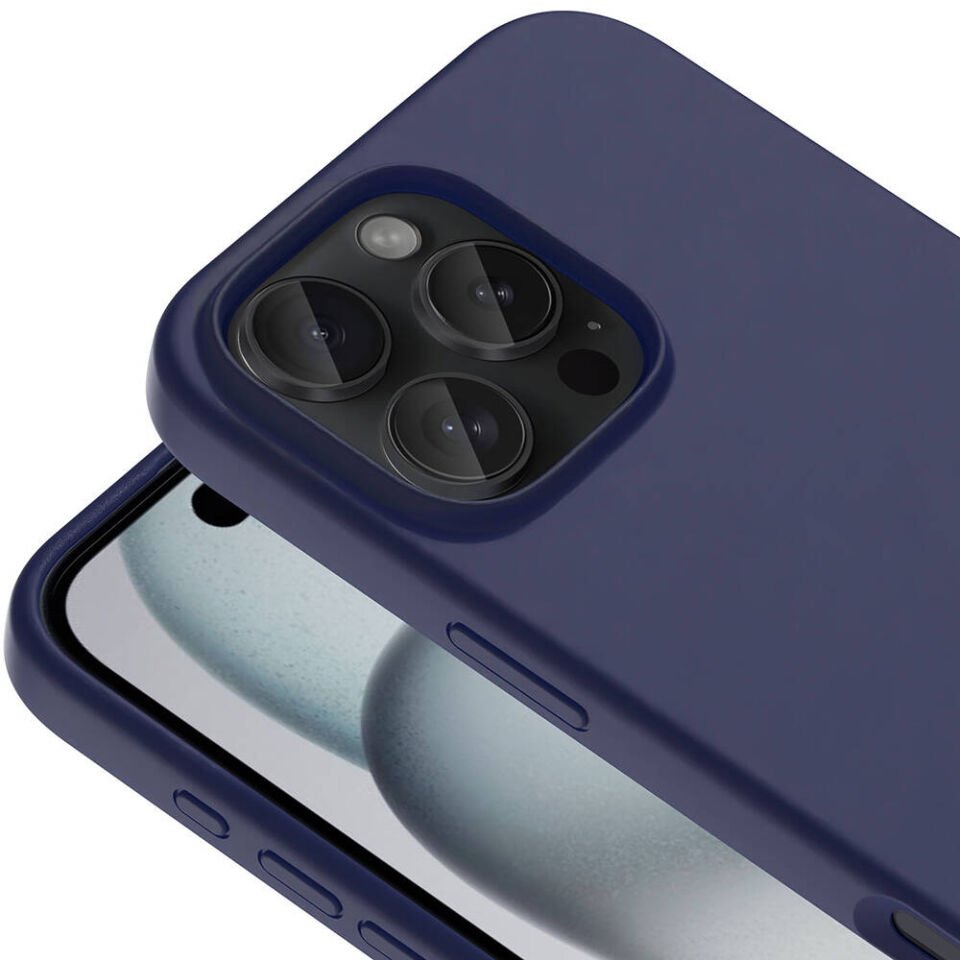 Apple iPhone 16 Pro Max Kılıf Kamera Çıkıntılı Yumuşak Kadife Lansman Dokulu Silikon Kapak (Kivi) Natürel Titanyum