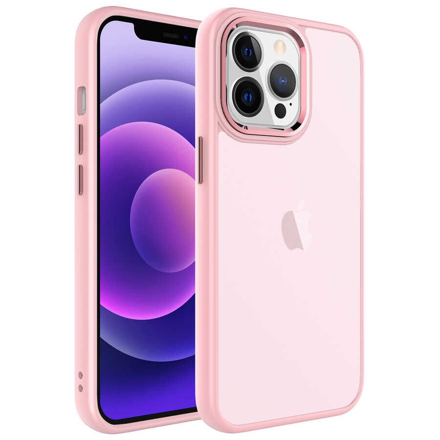 Apple iPhone 13 Pro Kılıf Buzlu Sert PC HEPTEKİLETİŞİM May Kapak