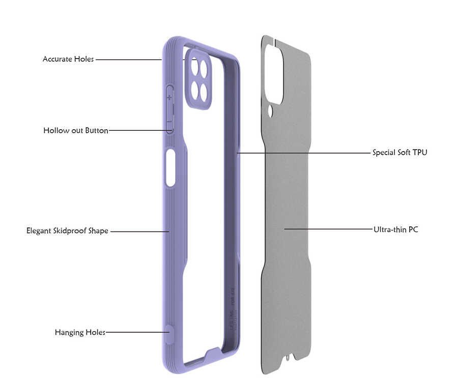 Galaxy A12 Kılıf HEPTEKİLETİŞİM Parfe Kapak