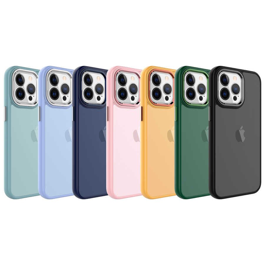 Apple iPhone 13 Pro Max Kılıf Buzlu Sert PC HEPTEKİLETİŞİM May Kapak
