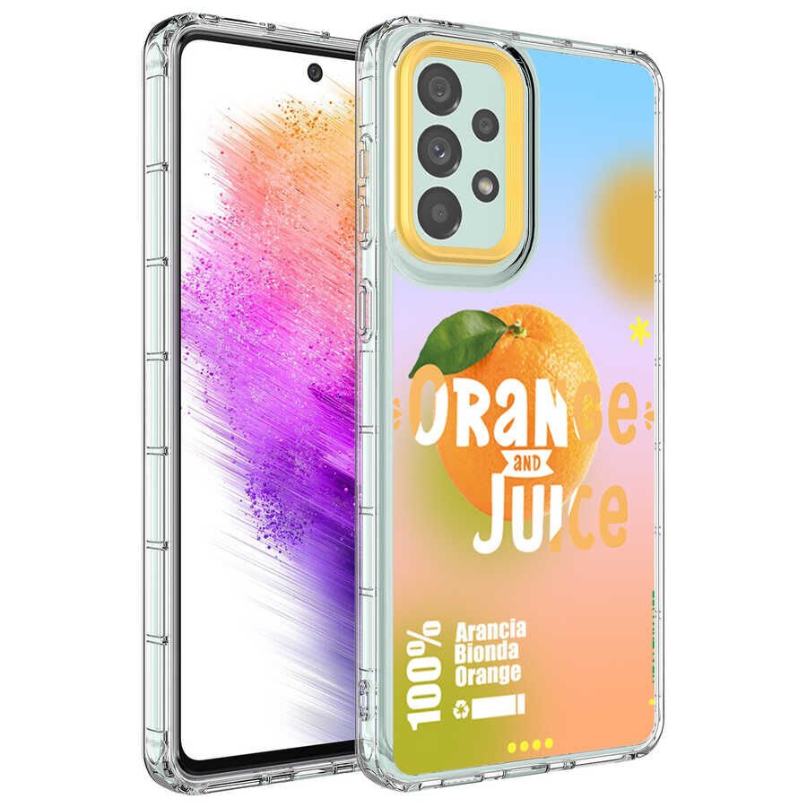 Samsung Galaxy A53 5G Kılıf Kamera Korumalı Renkli Desenli Sert Silikon HEPTEKİLETİŞİM Korn Kapak