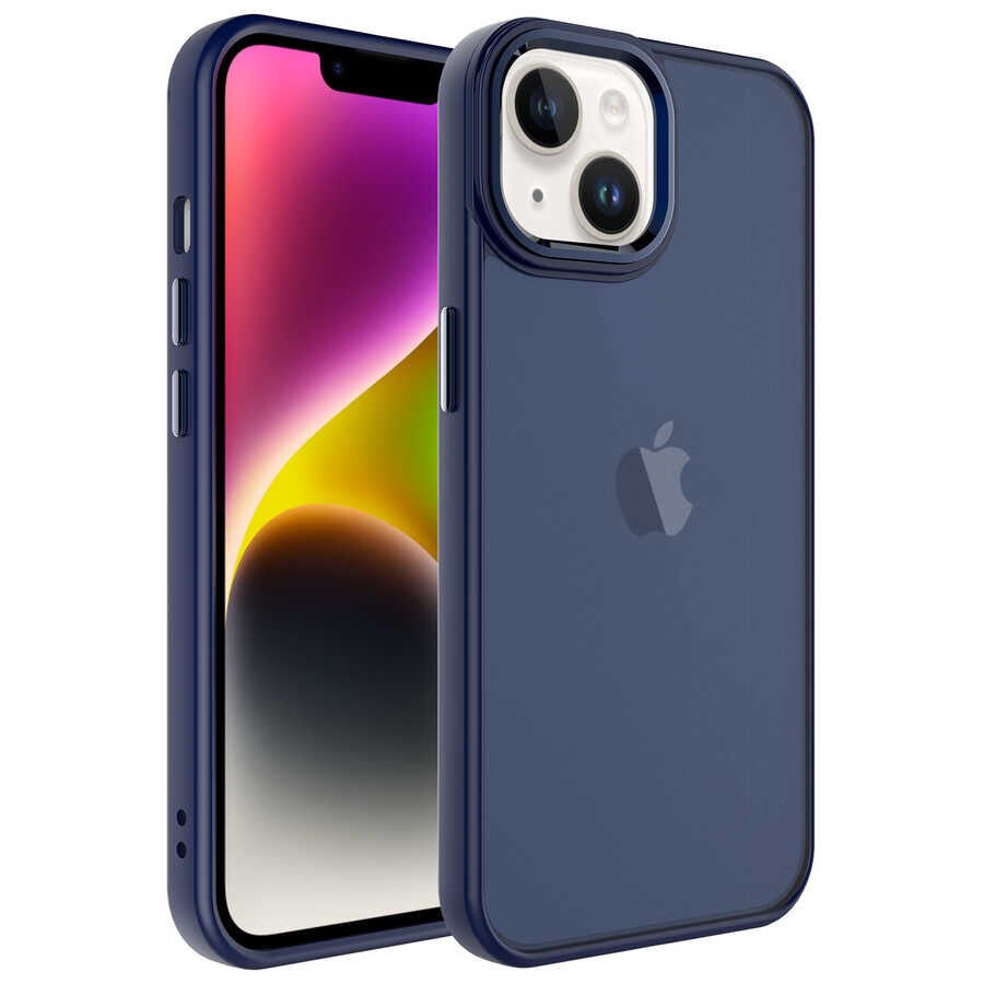 Apple iPhone 14 Kılıf Buzlu Sert PC HEPTEKİLETİŞİM May Kapak