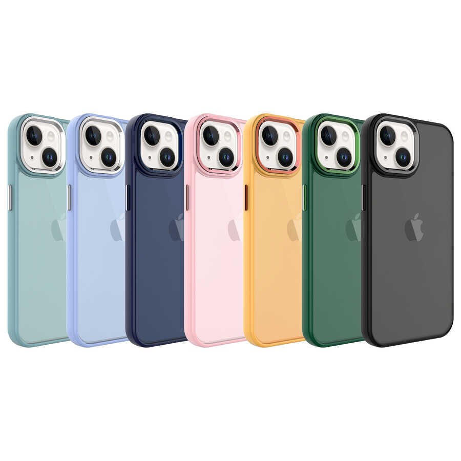 Apple iPhone 14 Kılıf Buzlu Sert PC HEPTEKİLETİŞİM May Kapak