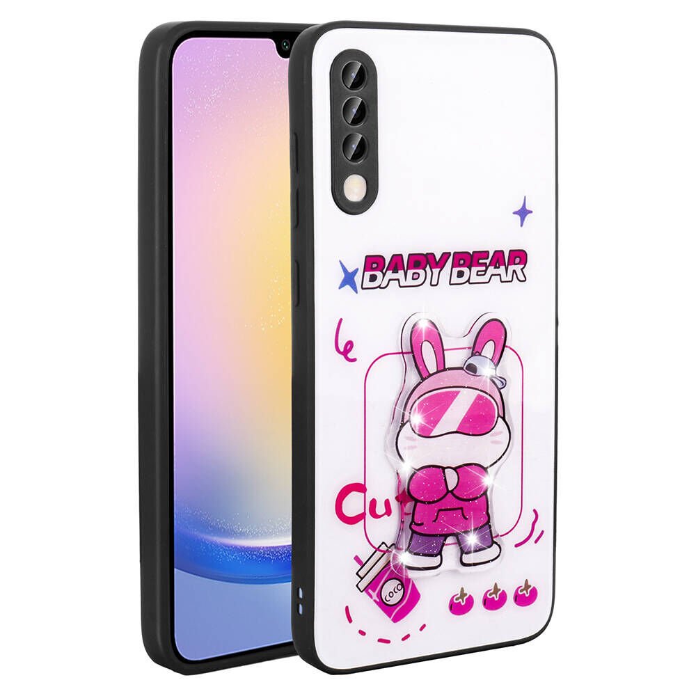 Samsung Galaxy A70 Kılıf Parlayan Kabartmalı İkonik Figürlü HEPTEKİLETİŞİM Amas Silikon Kapak