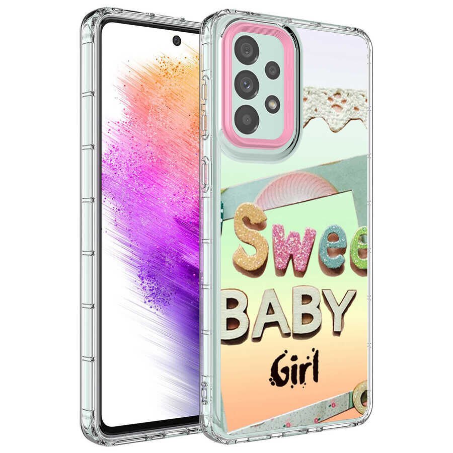 Samsung Galaxy A73 Kılıf Kamera Korumalı Renkli Desenli Sert Silikon HEPTEKİLETİŞİM Korn Kapak