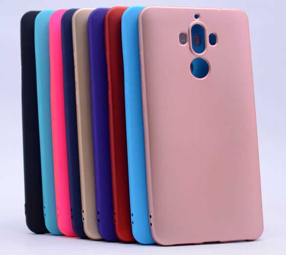 Huawei Mate 9 Kılıf Yumuşak Dokulu Soft Esnek İnce Mat Renkli Silikon Kapak (PREMİER) Mavi