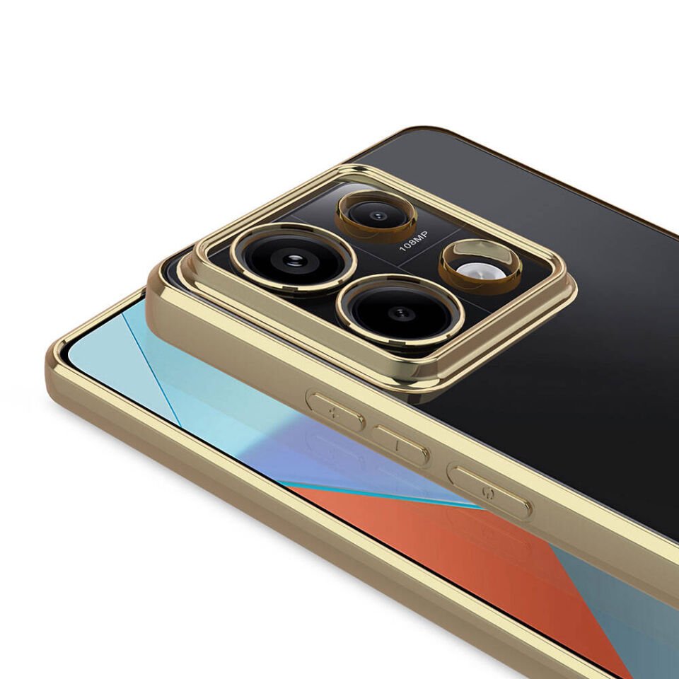 Xiaomi Redmi Note 13 4G Kılıf Kamera Lens Korumalı Parlak Kenarlı Kapak (OMEGA) Derin Mor