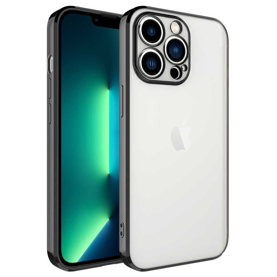 Apple iPhone 13 Pro Max Kılıf HEPTEKİLETİŞİM Glitter Full Renkli Silikon Kapak