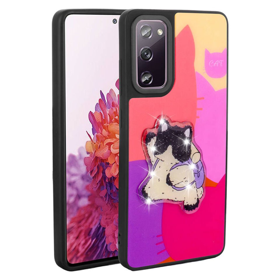 Samsung Galaxy S20 FE Kılıf Parlayan Kabartmalı İkonik Figürlü HEPTEKİLETİŞİM Amas Silikon Kapak