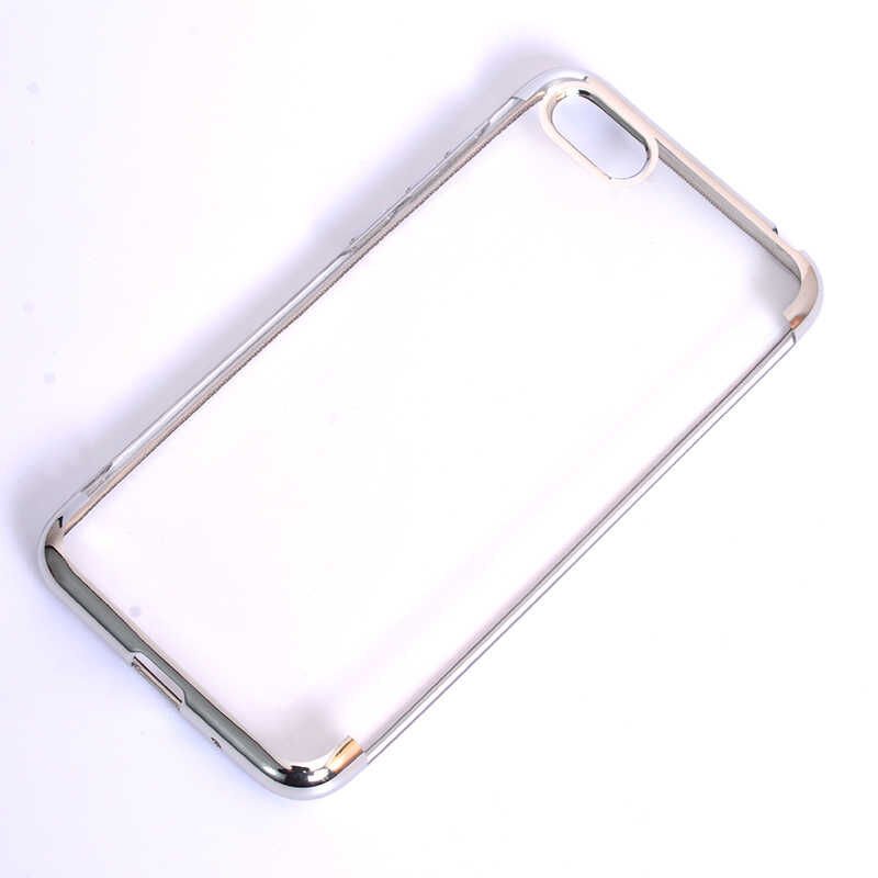 Huawei Y5 2018 Kılıf Dört Köşe Renkli Lazer Şeffaf Silikon Kapak (GLİTTER) Gri