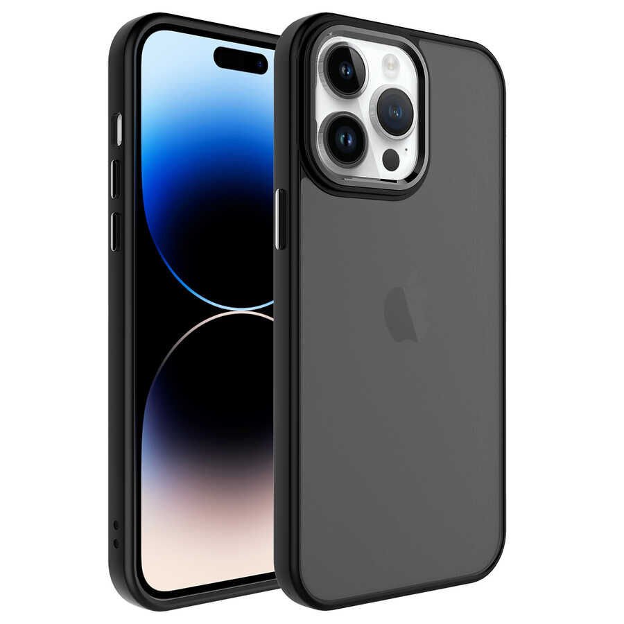 Apple iPhone 14 Pro Max Kılıf Buzlu Sert PC HEPTEKİLETİŞİM May Kapak