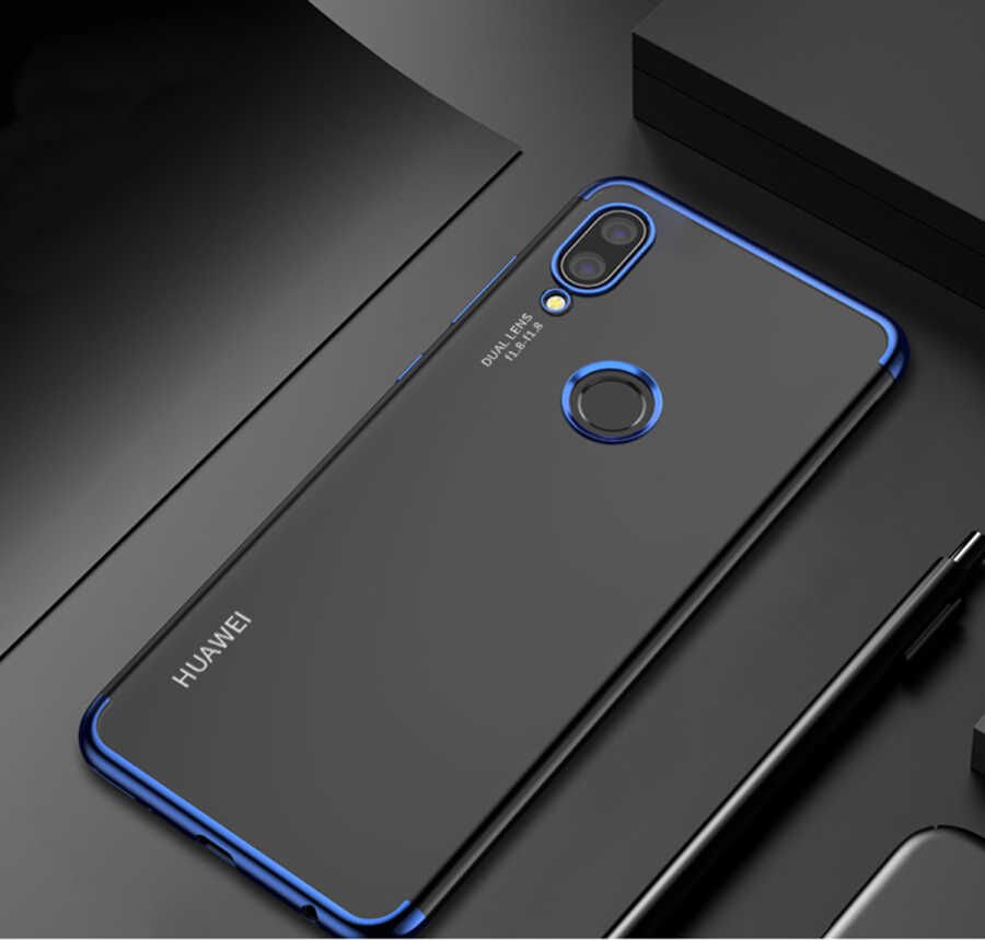 Huawei P20 Lite Kılıf Zore Dört Köşeli Lazer Silikon Kapak
