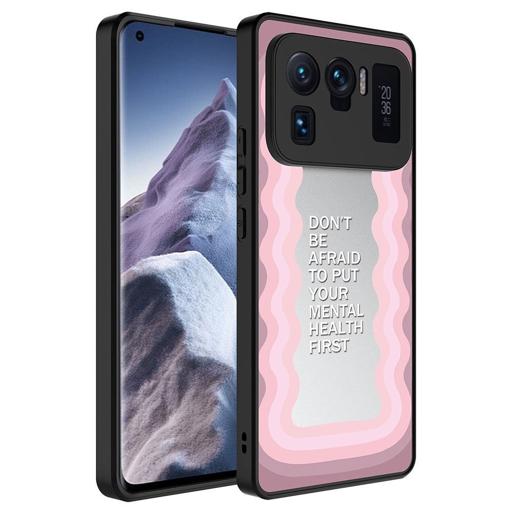 Xiaomi Mi 11 Ultra Kılıf Aynalı Desenli Kamera Korumalı Parlak Renkli Sert Kapak (Mirror) Ayna