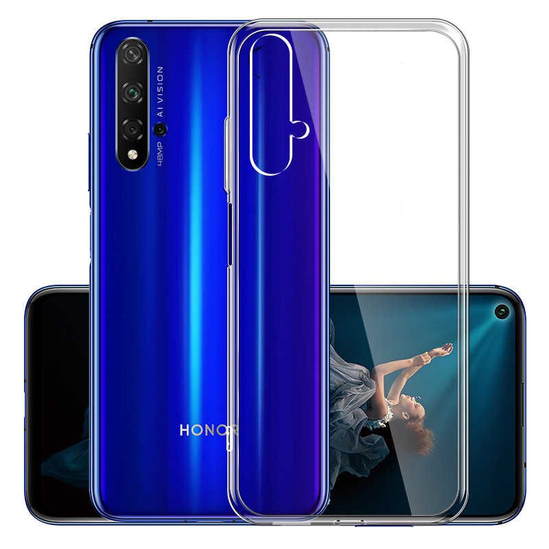 Huawei Honor 20 Şeffaf Kılıf Yumuşak İnce Tasarımlı Kapak (SÜPER) Renksiz