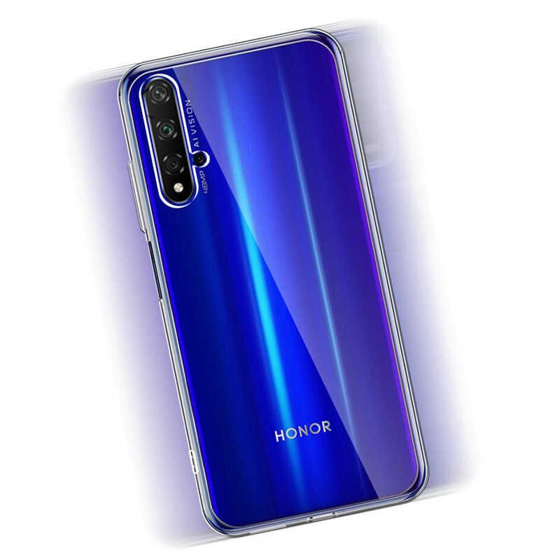 Huawei Honor 20 Şeffaf Kılıf Yumuşak İnce Tasarımlı Kapak (SÜPER) Renksiz