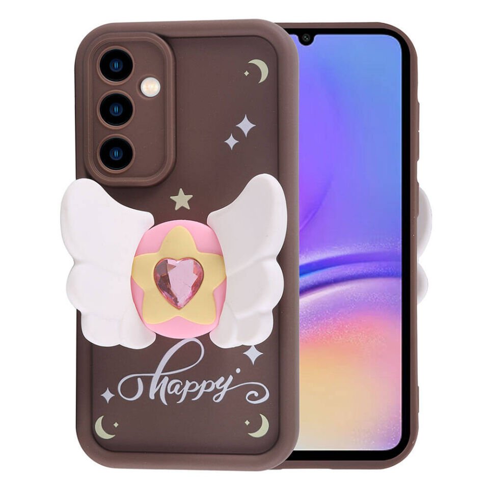 Samsung Galaxy A05S Kılıf Kamera Korumalı Figür Tasarımlı Kapak (Kapya) Pembe Açık