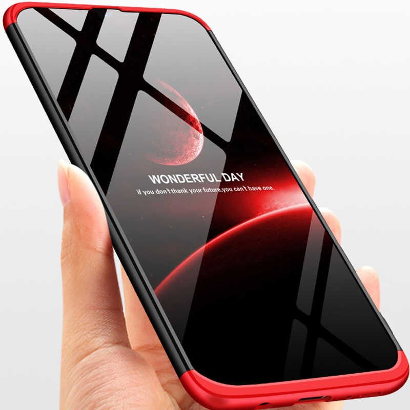 Samsung Galaxy M30 Kılıf 360 Tam Koruma Ön Ve Arka Sert Mika Kapak Orjinal Ays Gkk Kapak Kırmızı
