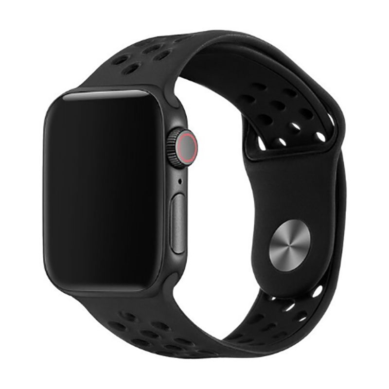 Apple Watch Seri 2/3/4/5/6/7/8/se/ultra 42 44 45 49mm Silikon Kordon Kayış Tasarım (KRD-02) NO14