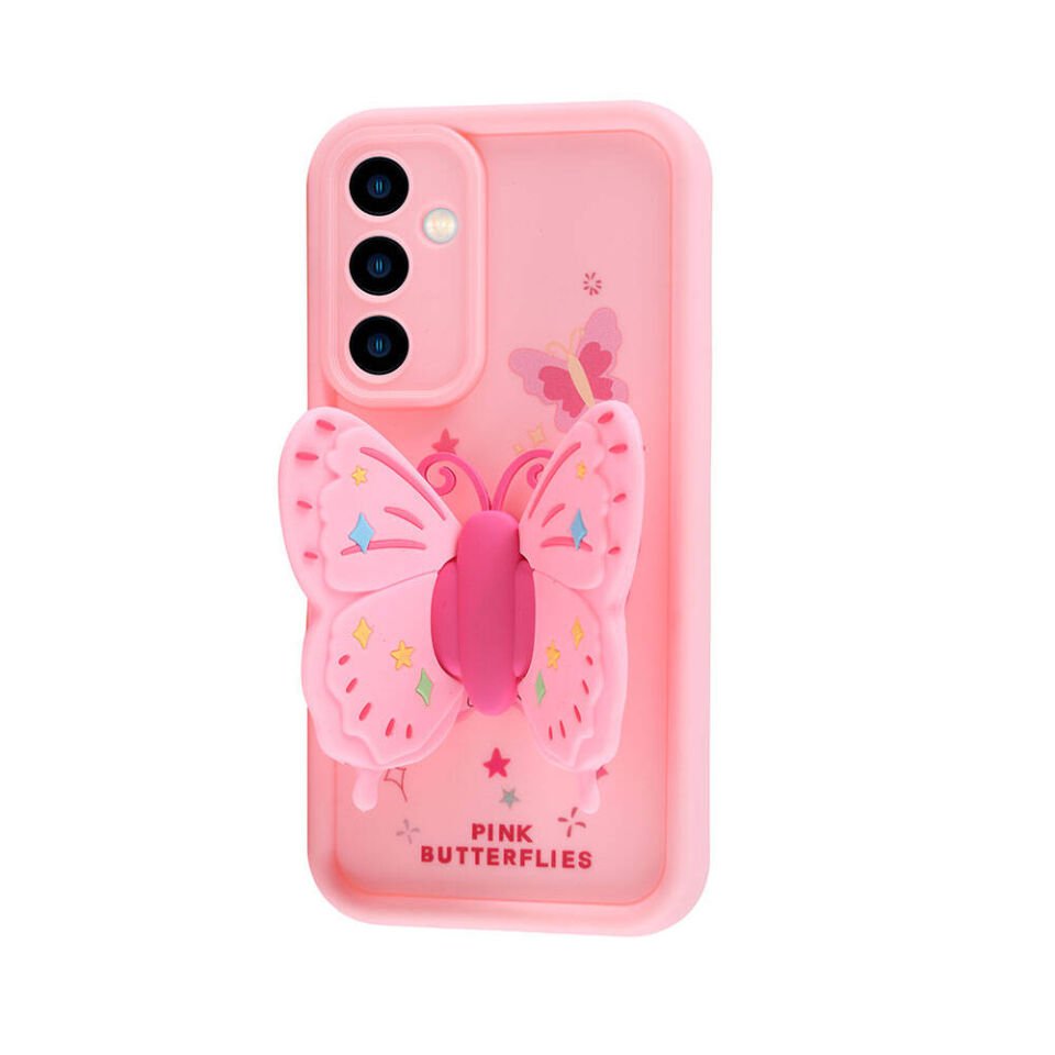 Samsung Galaxy A25 Kılıf Kamera Korumalı Figür Tasarımlı Kapak (Kapya) Pembe Açık