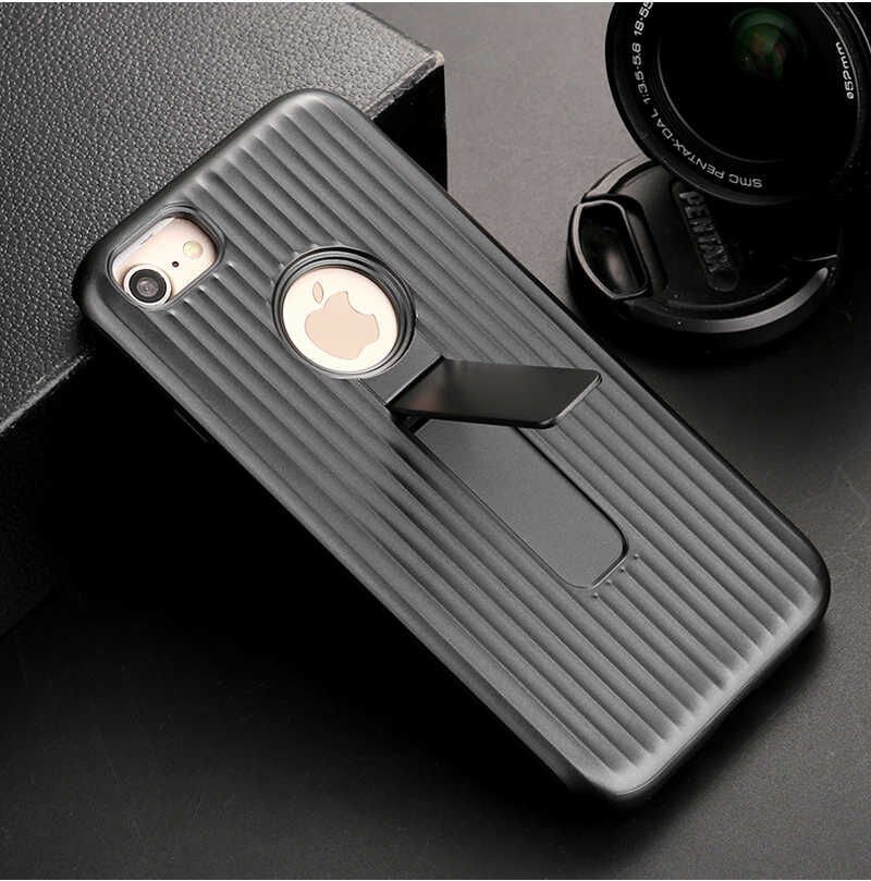 Apple iPhone 7 Plus Kılıf Zore Wave Standlı Mıknatıslı Kapak