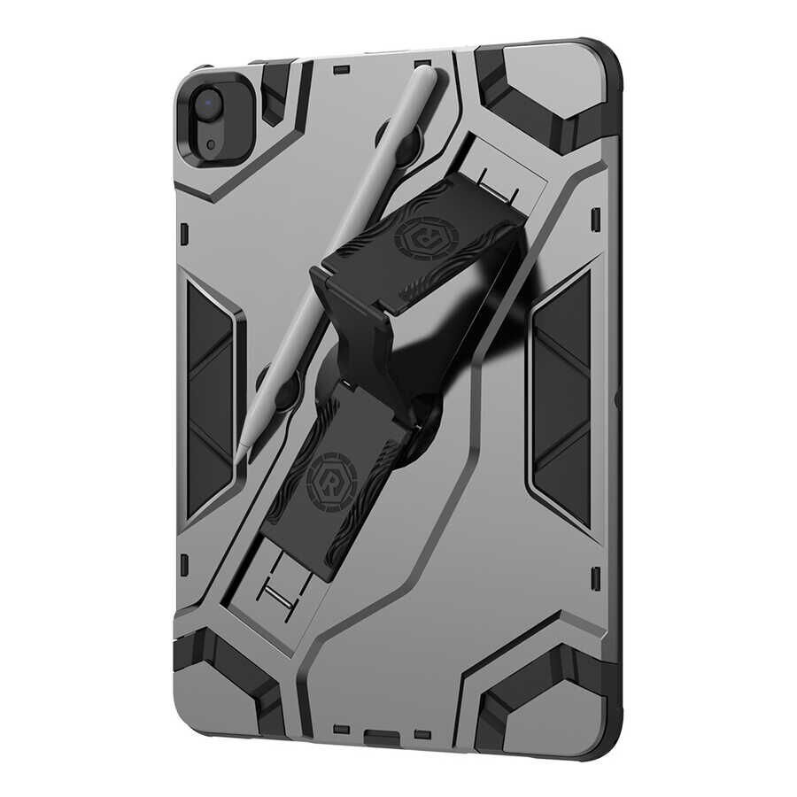 Apple iPad Air 11 2024 Kılıf Tank Çok Fonksiyonlu Kapak (DEFENS) Siyah