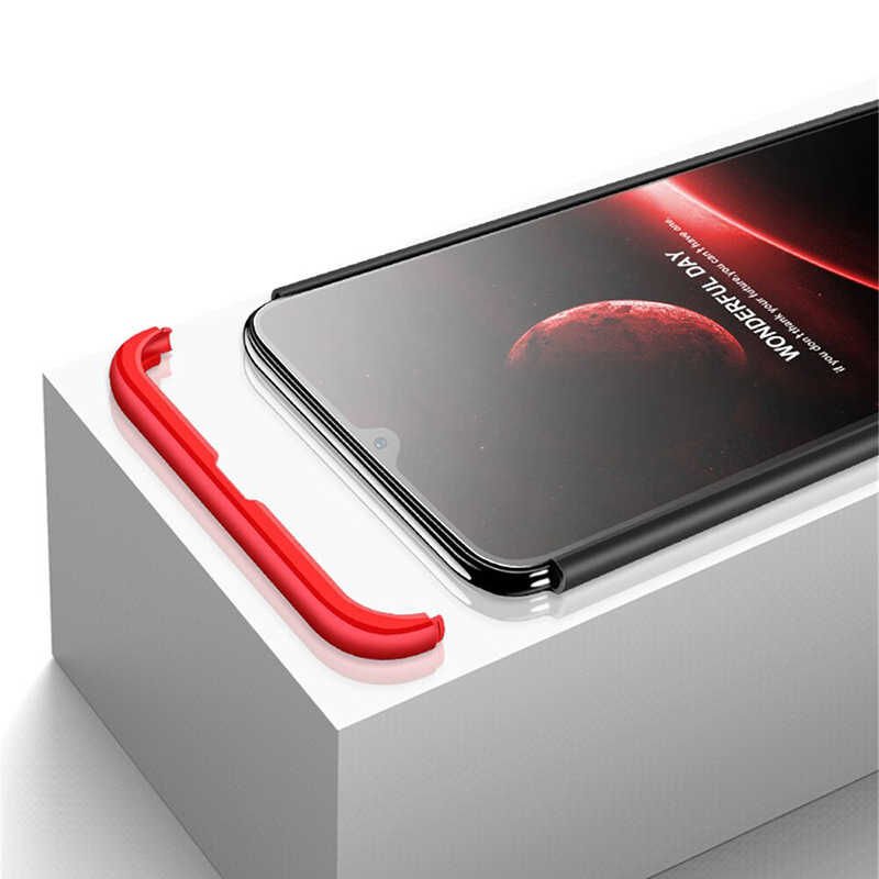 Samsung Galaxy A50 Kılıf 360 Tam Koruma Ön Ve Arka Sert Mika Kapak Orjinal Ays Gkk Kapak Kırmızı