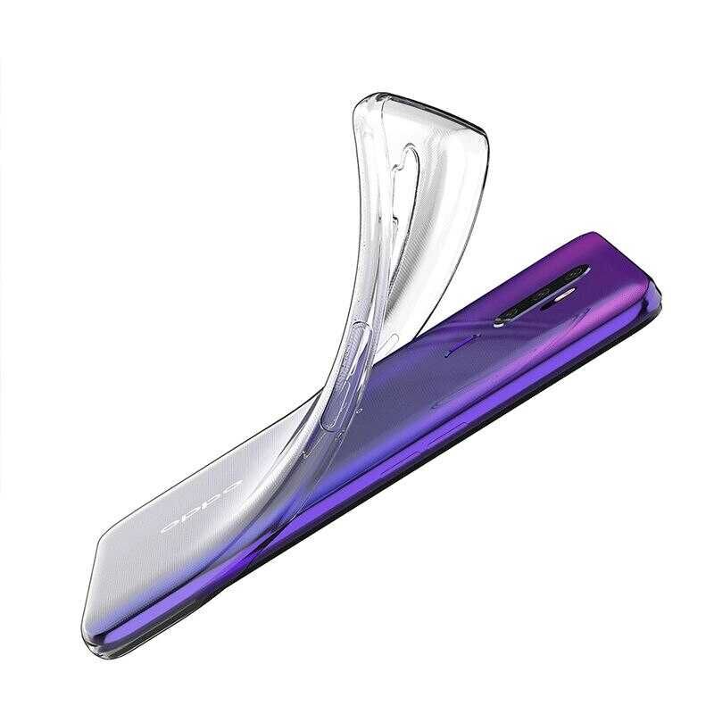 Oppo A9 2020 Şeffaf Kılıf Yumuşak İnce Tasarımlı Kapak (SÜPER) Renksiz