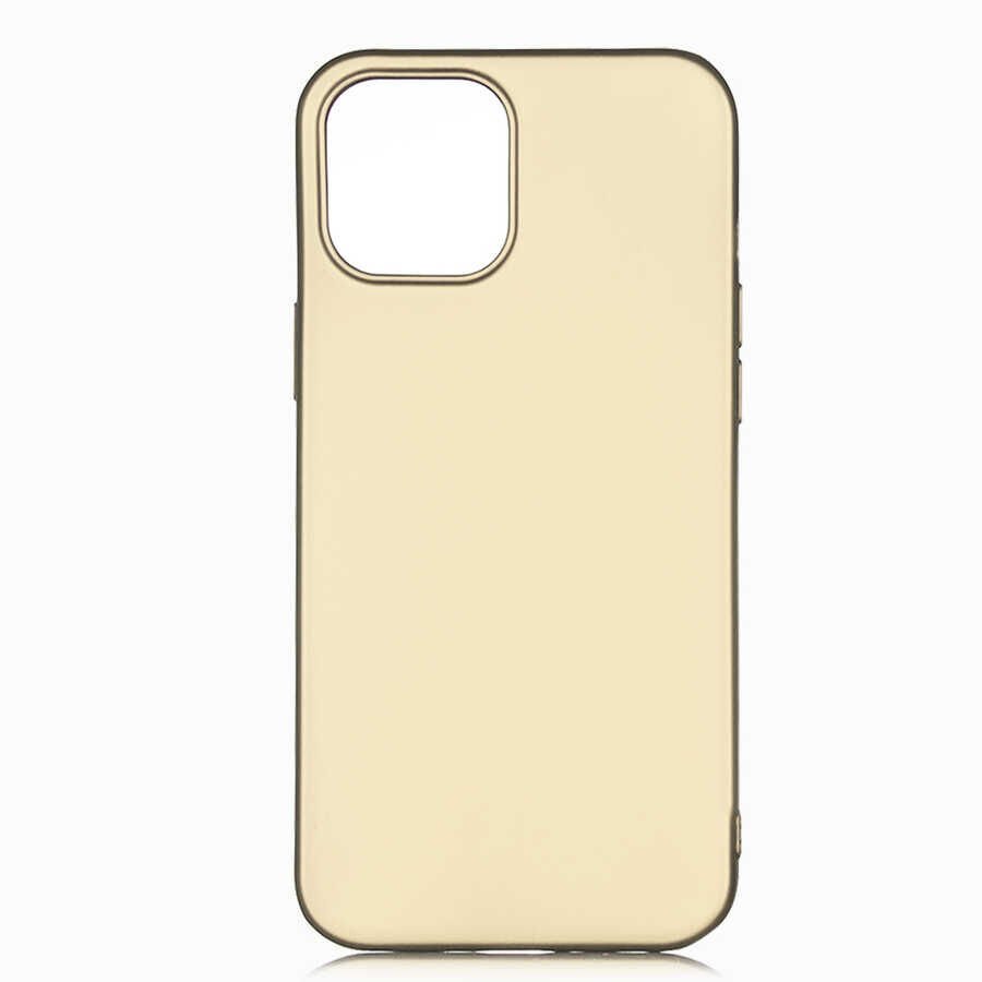 Apple  iPhone 12 Pro Max Kılıf Yumuşak Dokulu Soft Esnek İnce Mat Renkli Silikon Kapak (PREMİER) Siyah