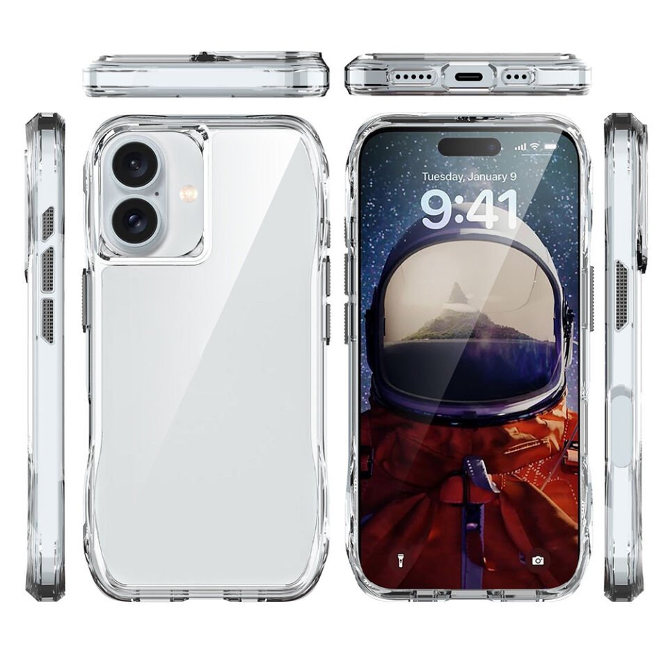 Apple iPhone 16 Kılıf Airbagli Şeffaf HEPTEKİLETİŞİM İncek Kapak