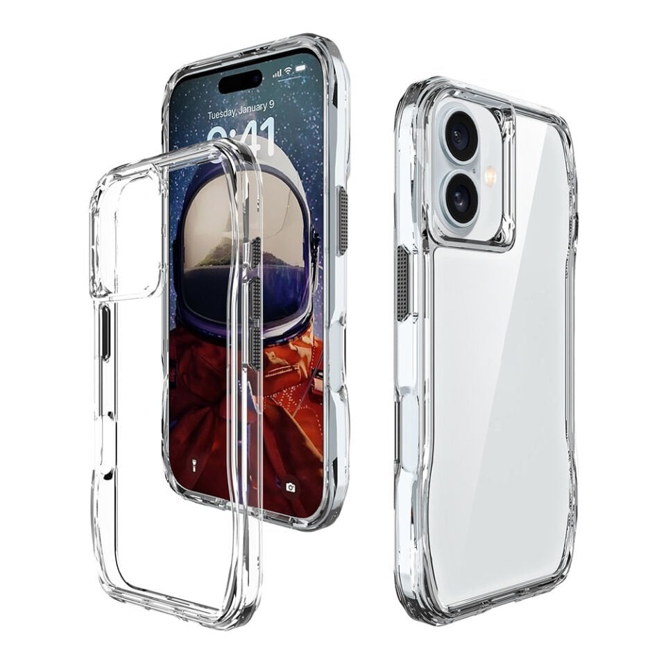 Apple iPhone 16 Plus Kılıf Airbagli Şeffaf HEPTEKİLETİŞİM İncek Kapak