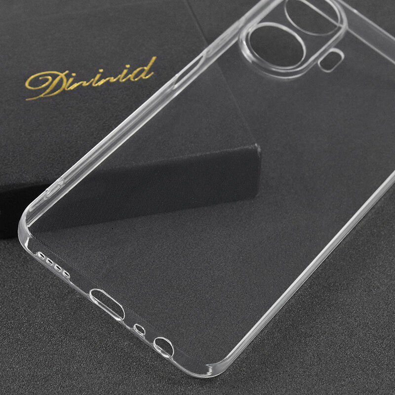 Realme C55 Şeffaf Kılıf Yumuşak İnce Tasarımlı Kapak (SÜPER) Renksiz
