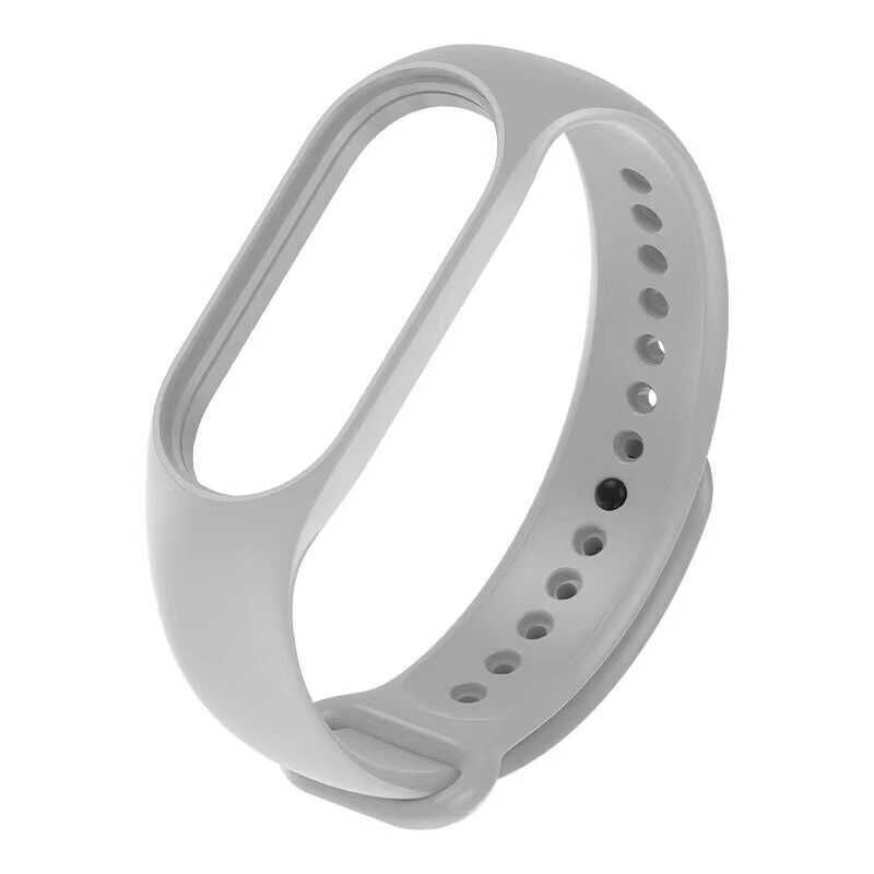 Xiaomi Mi Band 7 Silikon Kordon Soft ve Pürüzsüz Yüzeyli Kordon (Klasik) Gri