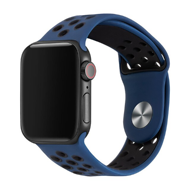 Apple Watch Seri 2/3/4/5/6/7/8/se/ultra 42 44 45 49mm Silikon Kordon Kayış Tasarım (KRD-02) NO25