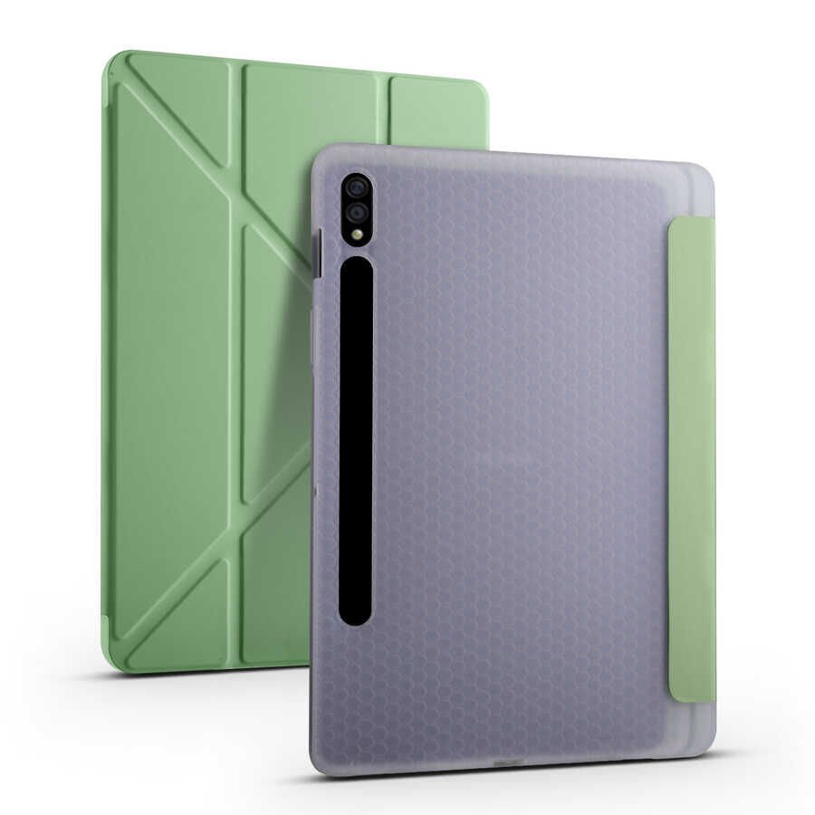 Samsung Galaxy Tab S7 S8 X700 11'' T870 T875 T877 Kılıf Kalem Bölmeli Standlı Kılıf (TR) Kırmızı