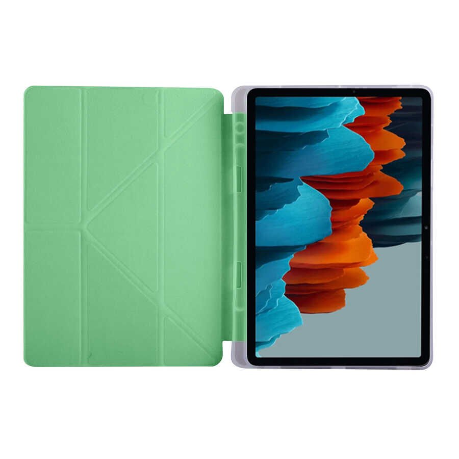 Samsung Galaxy Tab S7 S8 X700 11'' T870 T875 T877 Kılıf Kalem Bölmeli Standlı Kılıf (TR) Kırmızı