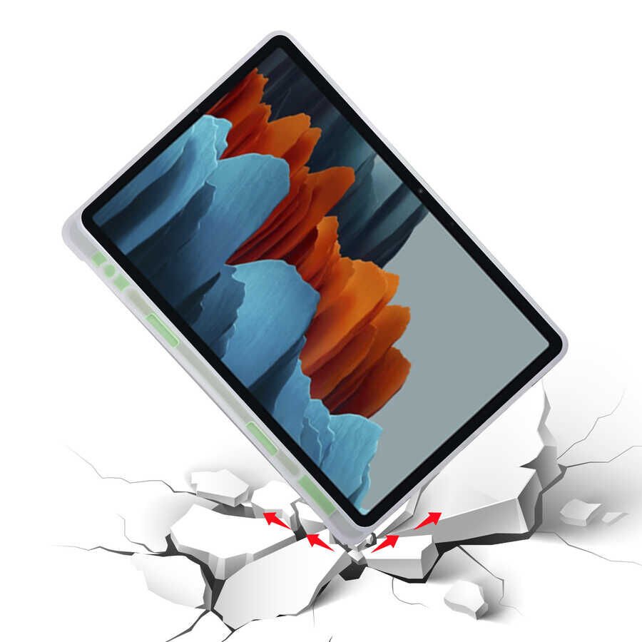 Samsung Galaxy Tab S7 S8 X700 11'' T870 T875 T877 Kılıf Kalem Bölmeli Standlı Kılıf (TR) Kırmızı