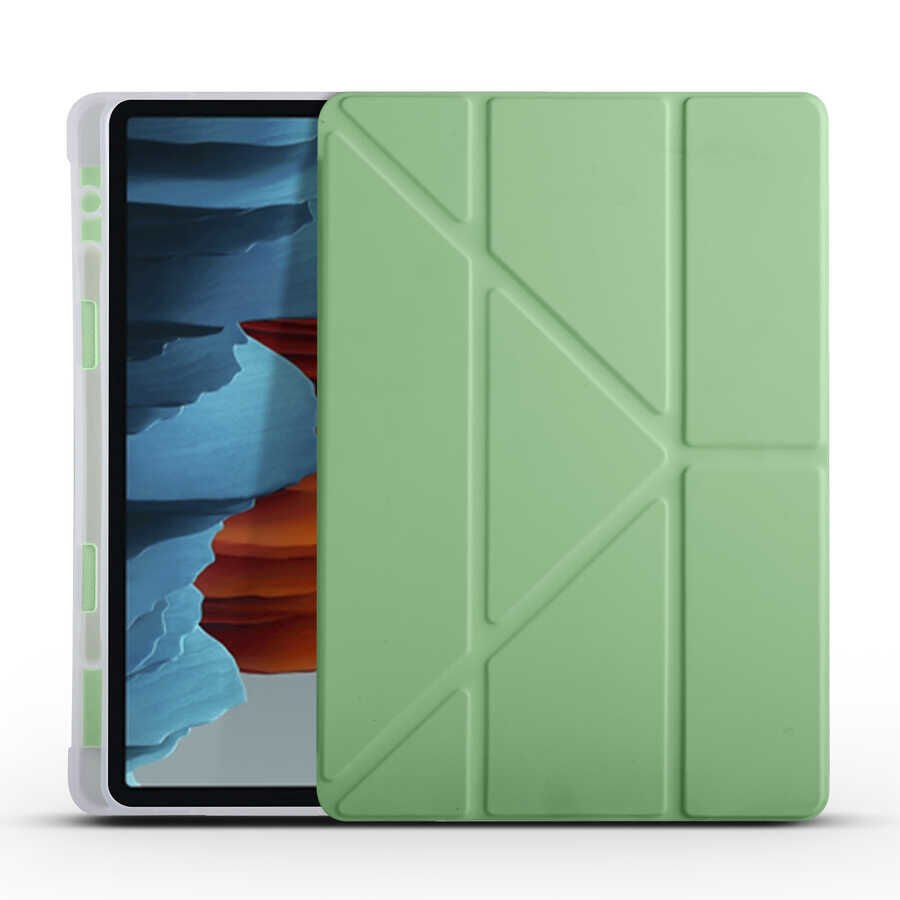 Samsung Galaxy Tab S7 S8 X700 11'' T870 T875 T877 Kılıf Kalem Bölmeli Standlı Kılıf (TR) Kırmızı