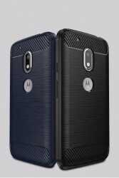 Lenovo Lenova Moto G4 Kılıf Ultra Korunaklı Silikon Kapak (ROOM) Lacivert