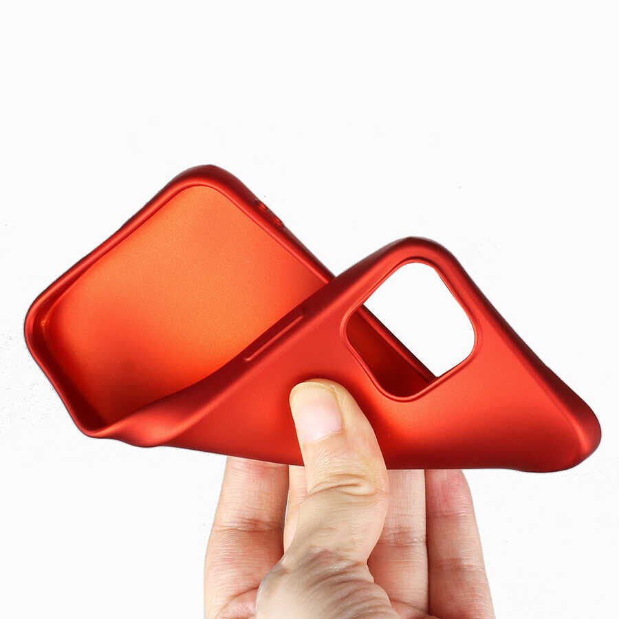 Apple  iPhone 12 Pro Max Kılıf Yumuşak Dokulu Soft Esnek İnce Mat Renkli Silikon Kapak (PREMİER) Rose Gold