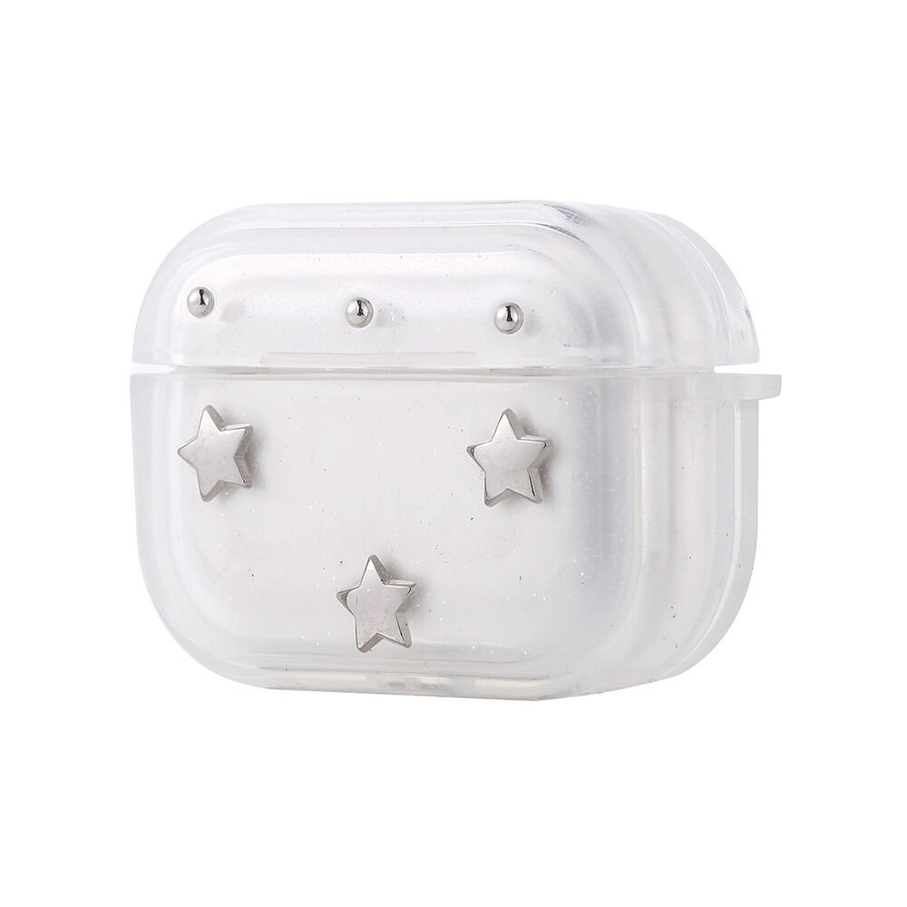 Apple Airpods Pro 2 Zore Airbag 44 Airbag Tasarımlı Simli Şeffaf Kutup Kılıf