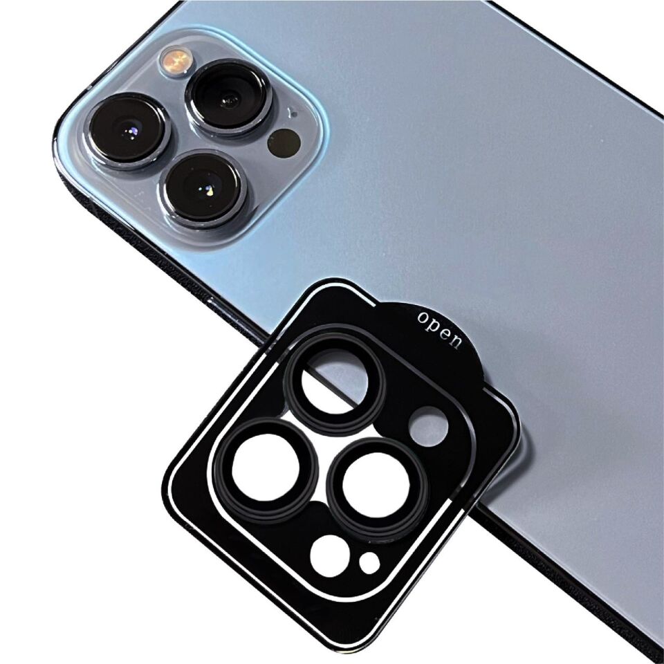 Apple iPhone 14 Pro Max HEPTEKİLETİŞİM CL-11 Safir Parmak İzi Bırakmayan Anti-Reflective Kamera Lens Koruyucu