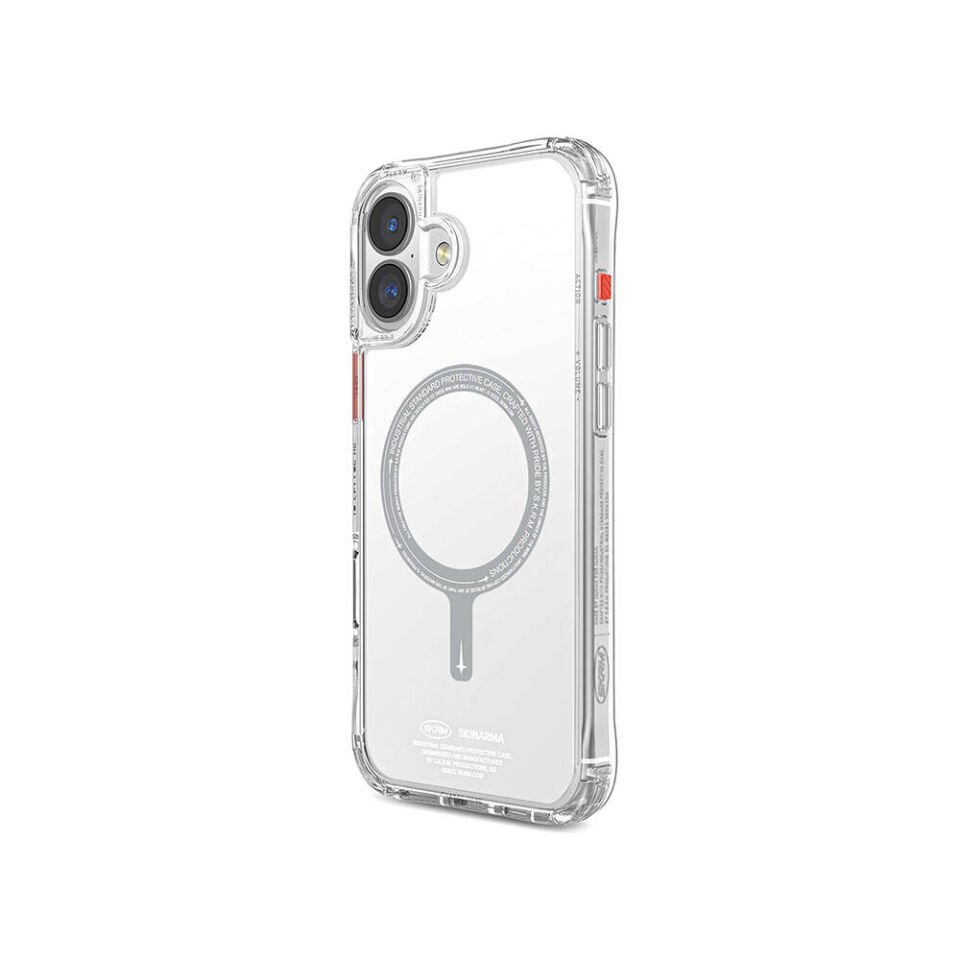 Apple iPhone 16 Plus Kılıf Magsafe Şarj Özellikli Şeffaf Airbag Tasarımlı Skinarma Saido Kapak