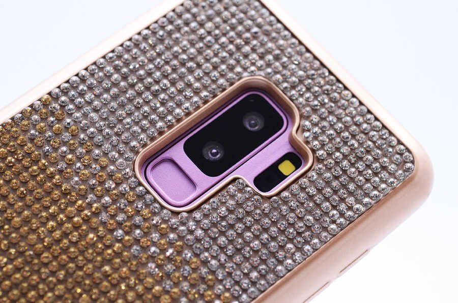 Galaxy S9 Plus Kılıf Zore Mat Lazer Taşlı Silikon