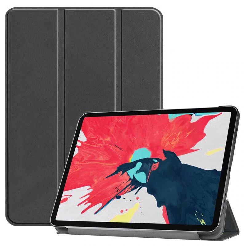 Apple iPad Air 11 2024 Kılıf Arkası Silikon Pu Deri 360 Korumalı Tasarım (SC.) Siyah