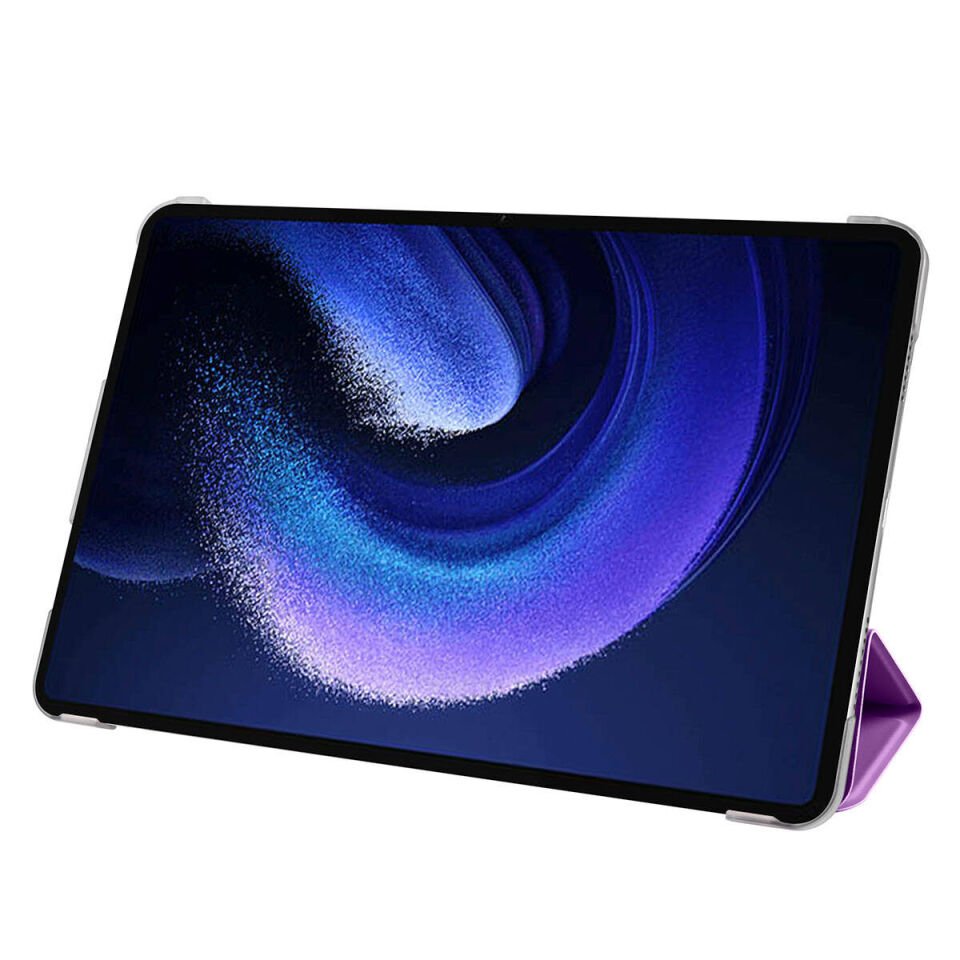 Xiaomi Pad 6 Kılıf Arkası Silikon Pu Deri 360 Korumalı Tasarım (SC.) Mavi