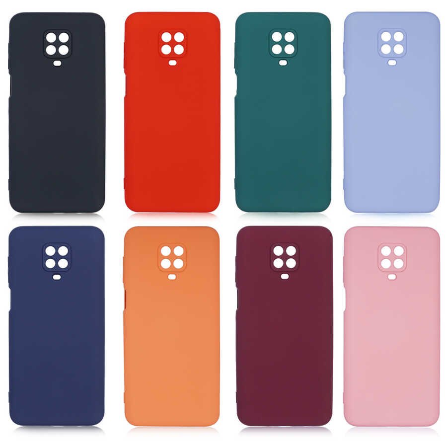 Xiaomi Redmi Note 9S Kadife İç Yüzey Yumuşak Dokulu Kamera Korumalı İnce Kapak (MARA) Pembe Açık