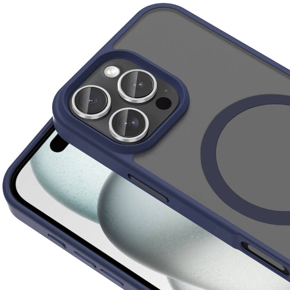 Apple iPhone 16 Pro Kılıf Magsafe Şarj Özellikli Mat Arka Yüzey Kapak (Sio) Siyah