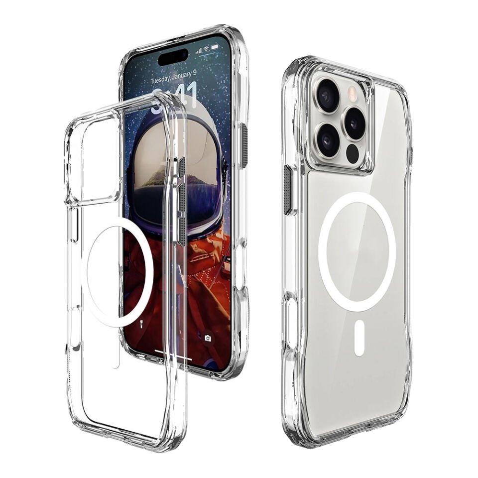 Apple iPhone 16 Pro Max Kılıf Magsafe Şarj Özellikli Airbagli Şeffaf HEPTEKİLETİŞİM İncek Kapak
