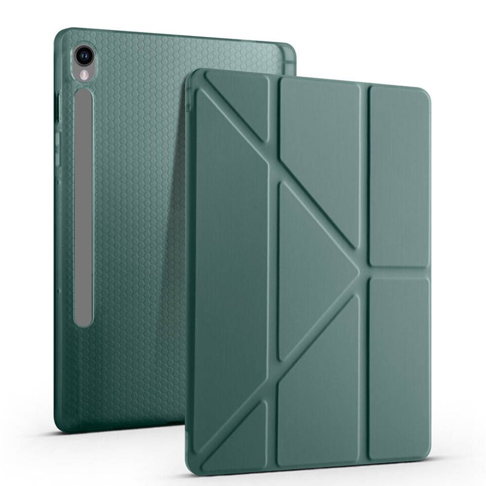 Samsung Galaxy Tab S9 Kılıf Kalem Bölmeli Standlı 360 Derece Tam Korumalı Tasarım (TR) Lacivert