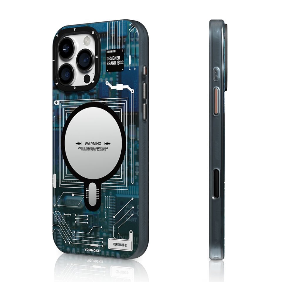 Apple iPhone 16 Pro Kılıf Magsafe Şarj Özellikli Kamera Denetim Butonlu Youngkit Technology Serisi Kapak